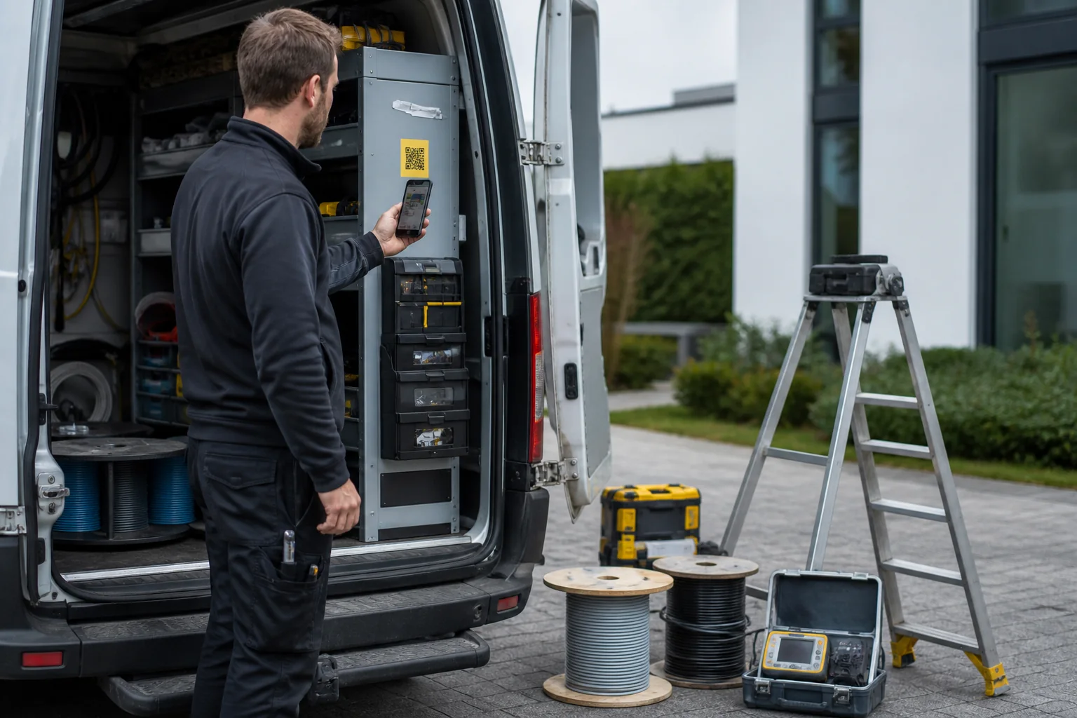 Servicefahrzeug im Elektrohandwerk